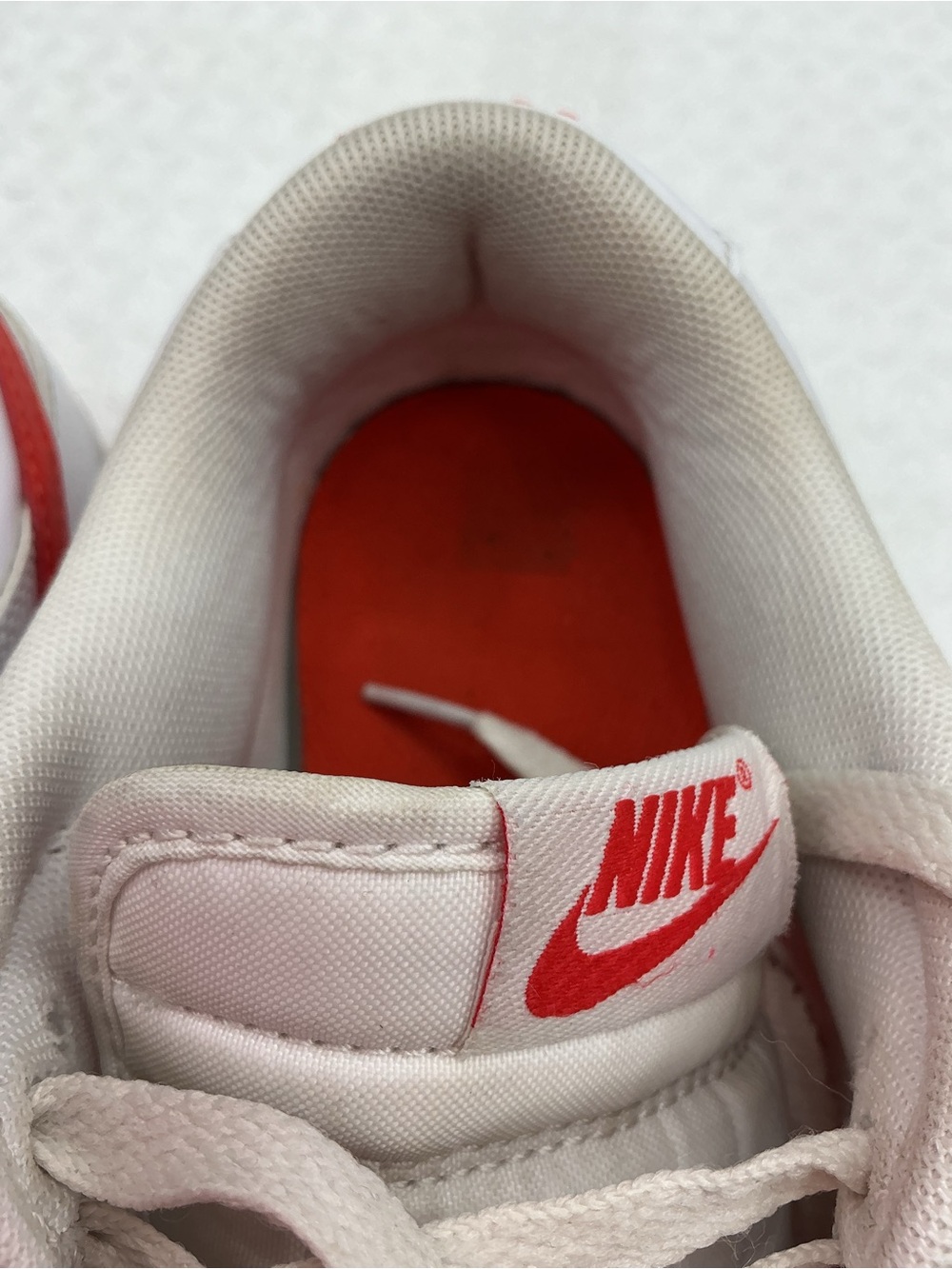 Nike White and Red Low-Top Athletic Sneakers - Picture 7 of 15